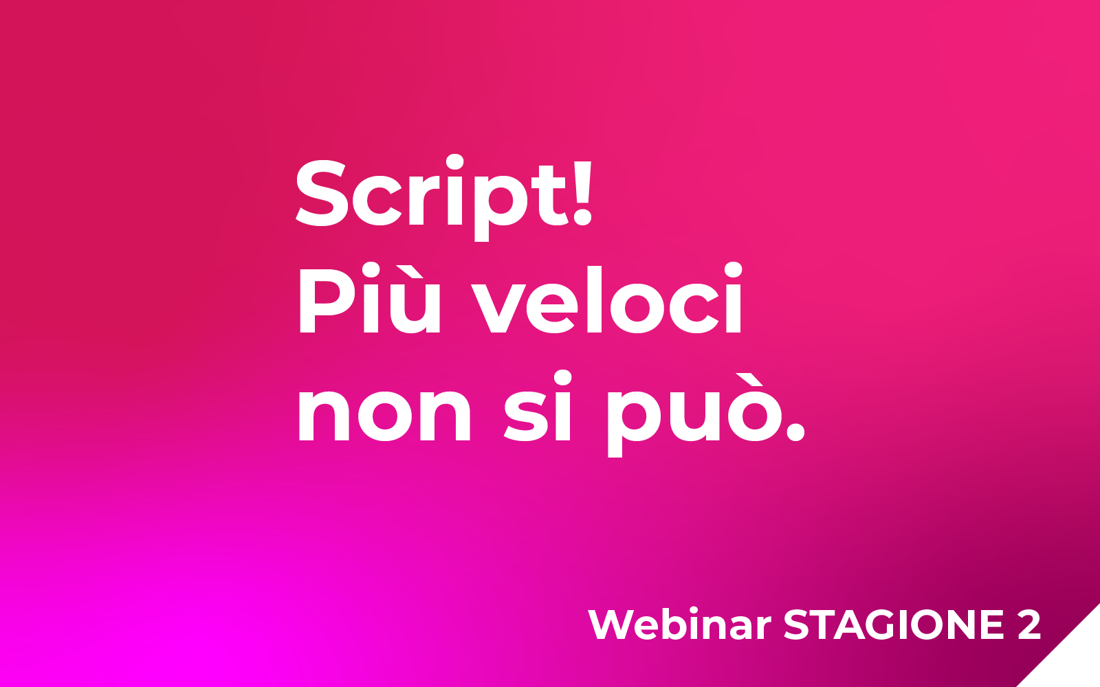 InDesign: Script! Più veloci non si può. Webinar